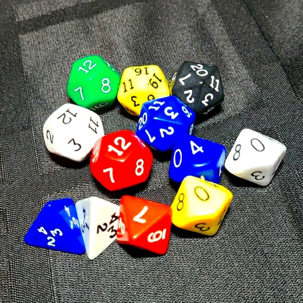 Polyhedra dice, Set of 12 ~ D&D